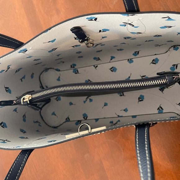 kate spade blue flower tote bag - Picture 6 of 7